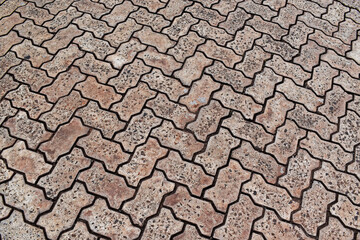 Patterned paving blocks, cement brick floor