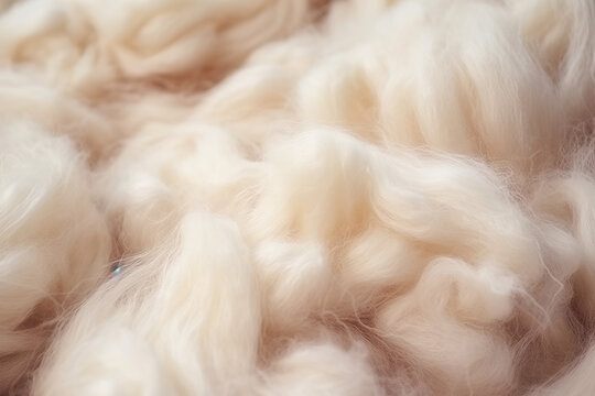 closeup clean white wool texture as background