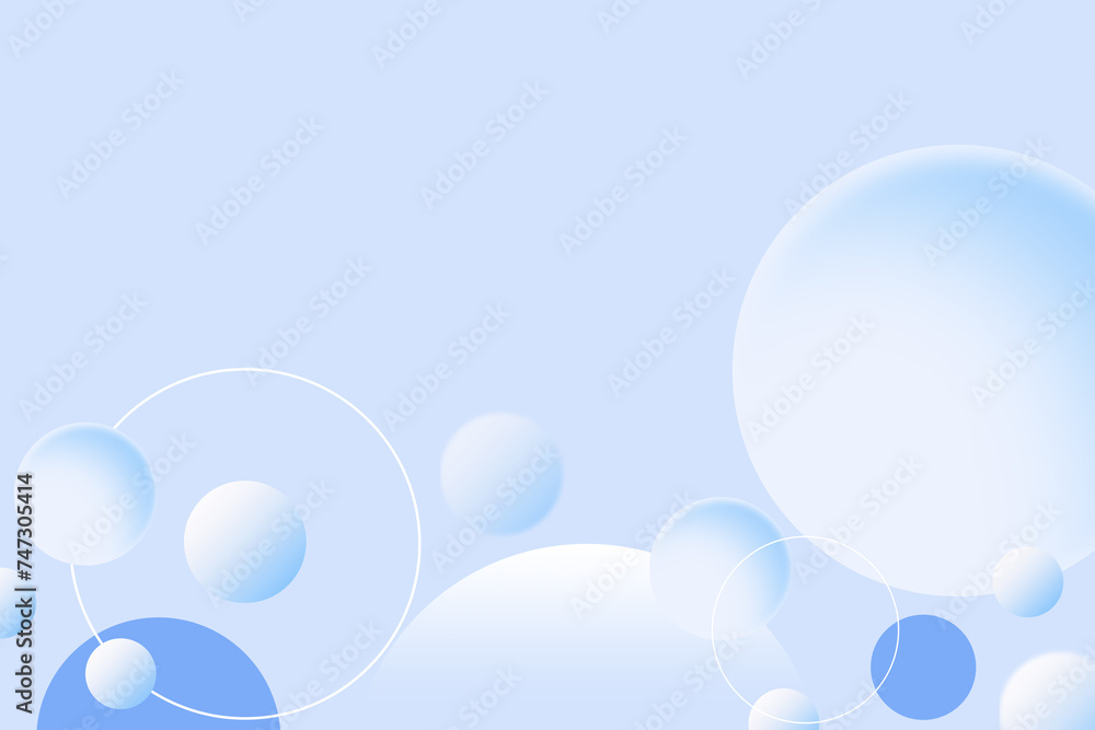 Fototapete Abstract geometric background gradient soft light blue bokeh for Graphic Business background hitech technology digital design illustration web template background backdrop desktop wallpaper bubbles