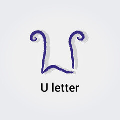 Icone Lettre U pour Design Logos, Symbole, Illustration Pictogramme Monogramme pour Business, Variations Alphabet Isolé Silhouette