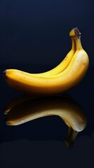 Banana on a black background
