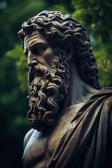 Statue of Archimedes, Greek mathematician and physicist
 - obrazy, fototapety, plakaty