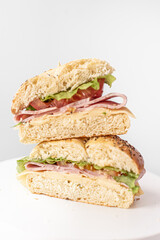 sandwich with ham and cheese
