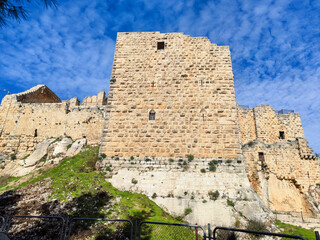 View at the castle of Ajlun in Jordan