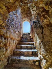The interiors of the castle at Ajlun in Jordan