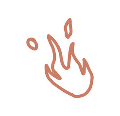 fire hand drawn element