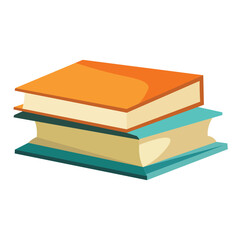 Two books stack vector illustration, book stacked isolated on white background
