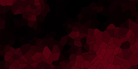 Abstract dark red and dark black broken stained glass background design with line. geometric polygonal background with different figures. low poly crystal mosaic background. geometric triangle shape. 