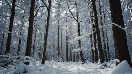 snow covered trees
