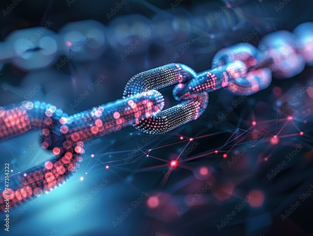 Poster blockchain. the digital backbone of security and connectivity. this revolutionary technology, symbol