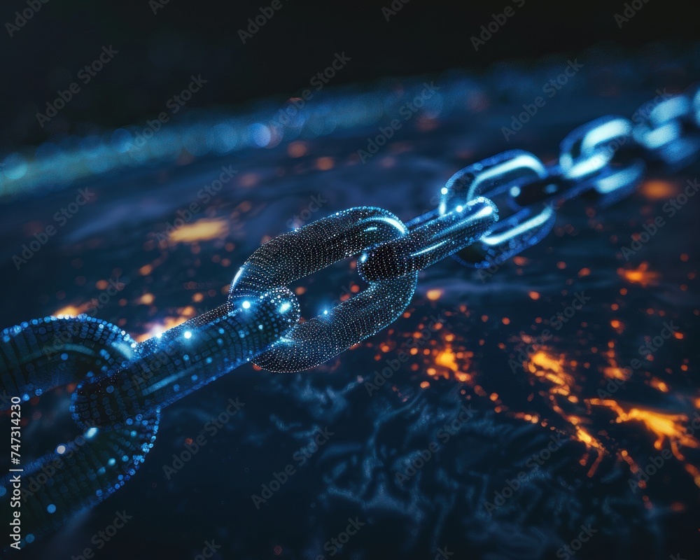 Poster blockchain. the digital backbone of security and connectivity. this revolutionary technology, symbol