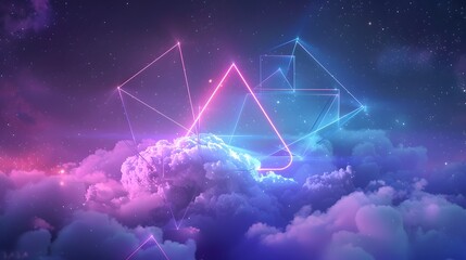 Neon Cloud Background