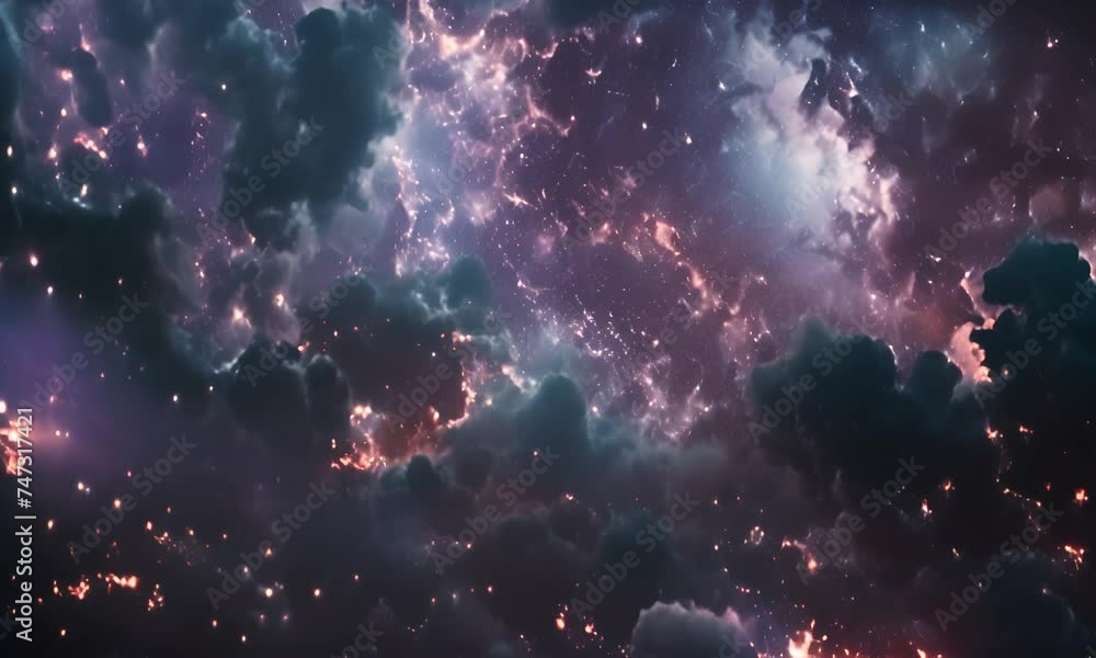 Canvas Prints cosmic cloud with stars and light. the concept of the universe.