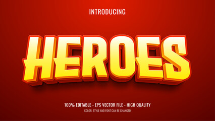 Super hero editable text effect