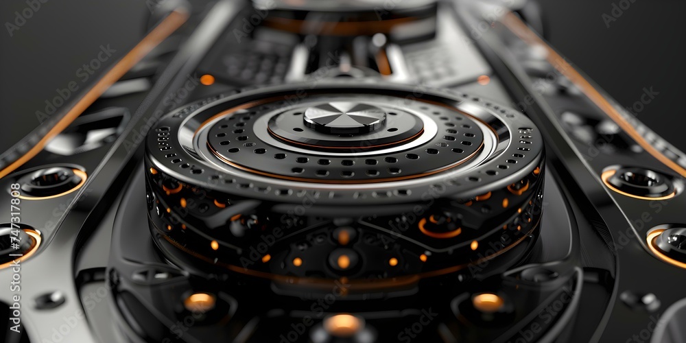 Poster cuttingedge technology displayed in intricate detail showcasing its innovative design and function. 