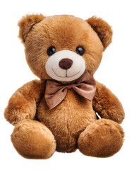 brown plush teddy bear isolated RAW