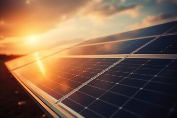 Solar panels installed on the ground to receive environmental energy from the sun