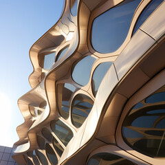 Abstract architectural details in a modern building