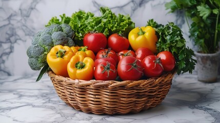 vegetables in a basket