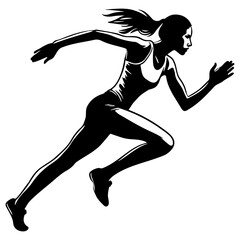 Female Runner Illustration.