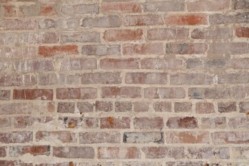 old red brick wall faded pattern texture background 