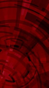 Abstract red pattern of circles going deep,  creative concept design, digital seamless loop animation - stock video