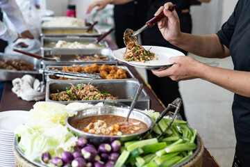 buffet food For organizing banquets, parties