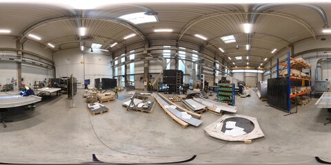 A view of 360 panorama in industrial factory