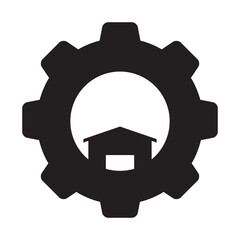 home gear service icon logo vector