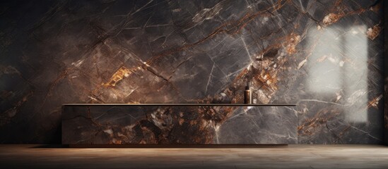 A bathtub is placed against a luxurious marble wall in a room adorned with natural breccia ceramic tiles, granite slabs, and ceramic tiles such as Gvt Pgvt and Oscar.