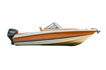 Speedboat isolated on transparent background