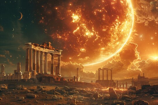 Space attack on ancient Roman empire a clash between mythic tales and tomorrows gadgets