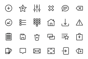 set of user interface icons vector