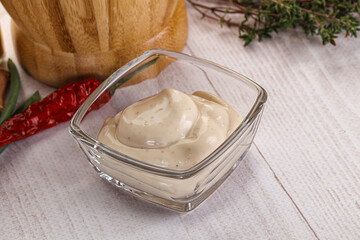 Burger sauce in the bowl