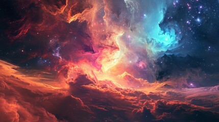 Fototapeta premium Space galaxy wallpaper. nebula wallpaper. Space background with shining stars. cosmos with stardust. Infinite universe and starry night. Beautiful cosmic Outer Space wallpaper. Planets wallpaper.