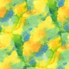 Abstract seamless pattern with acrylic painting. Hand-drawn illustration.