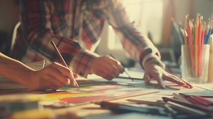Artists draw inspiration to craft exceptional artworks, using brushes to create outstanding masterpieces that showcase remarkable skill and creativity in their work.