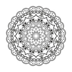 Mandala background design and
coloring page