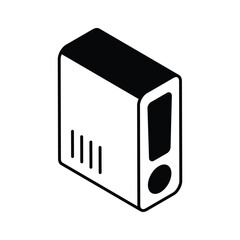 Obraz premium Get your hands on this carefully crafted icon of computer, tower cup in isometric design