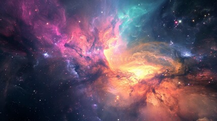 Naklejka premium Space galaxy wallpaper. nebula wallpaper. Beautiful cosmic Outer Space wallpaper. Space background with shining stars. cosmos with stardust. Infinite universe and starry night. Planets wallpaper.