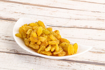 Yellow raisin - dry grape berries