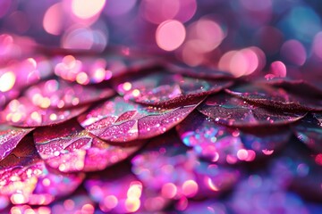 Pink Glittering Scales: A Festive Holiday Wallpaper with Bling and Glamour - obrazy, fototapety, plakaty