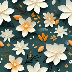 Obraz premium floral classic pattern
