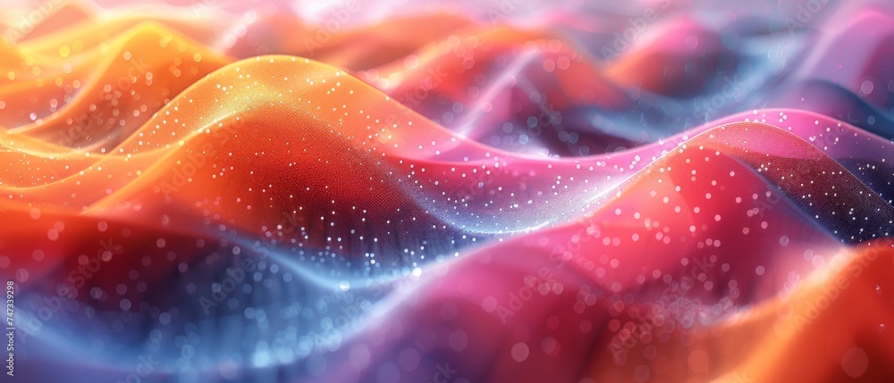 Aufkleber 3D rendering of a multicolor spectrum in abstract form