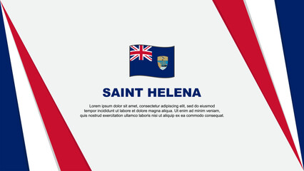 Saint Helena Flag Abstract Background Design Template. Saint Helena Independence Day Banner Cartoon Vector Illustration. Saint Helena Flag