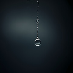 Minimalist shot of a single droplet falling into water.