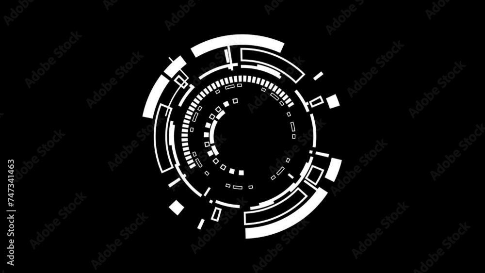 Poster target searching scope and scanning element theme. hud circle user interface on isolated black backg
