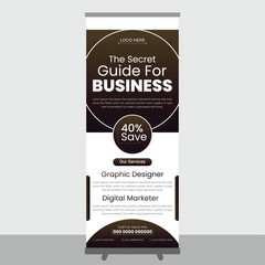 Creative business standee design and template Company marketing roll up banner design