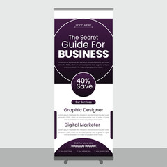 Modern Business Roll up banner design and template standee design standee template design
