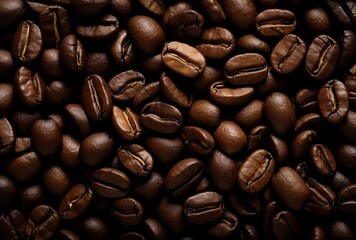 Obraz premium Close-up of coffee beans
